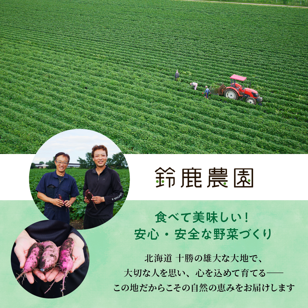 北海道十勝芽室町産 有機JAS認証 鈴鹿農園 熟成さつまいも 金時いも 5kg（土付き）me049-012c