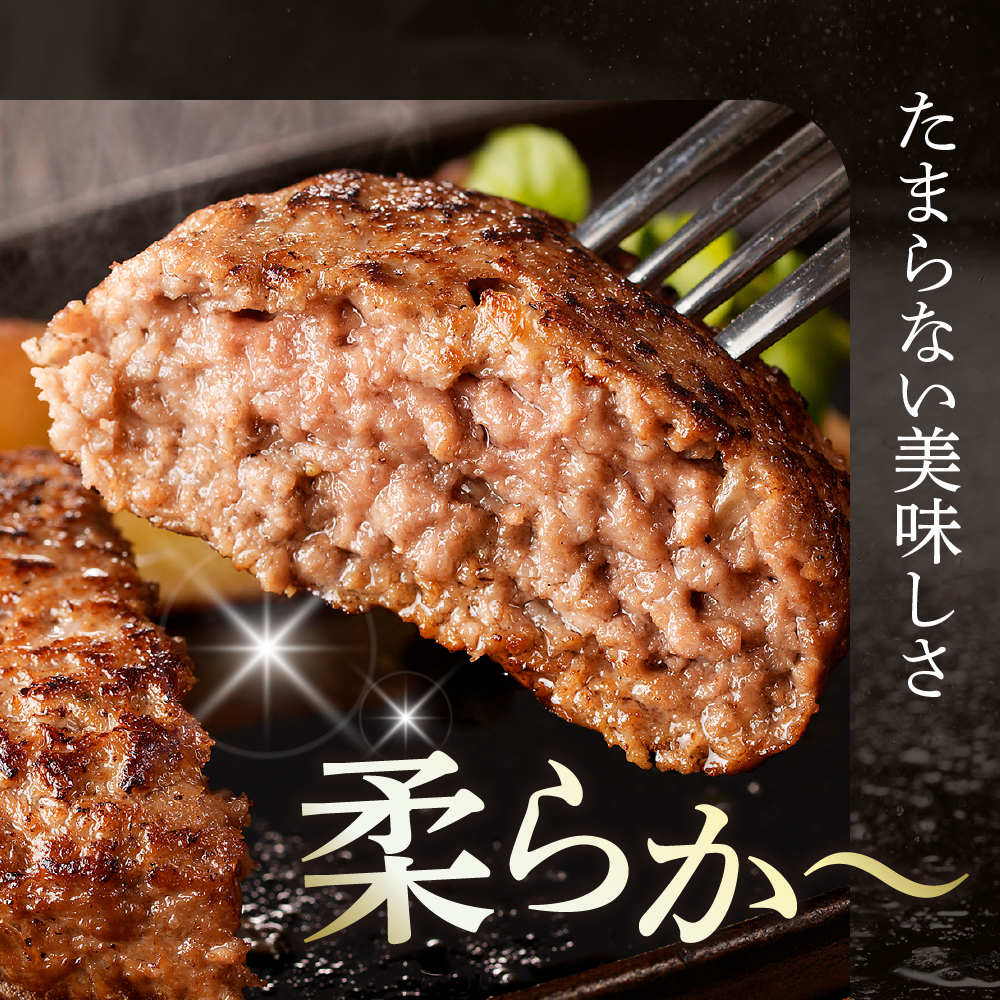 北海道十勝芽室町 未来めむろうし100％ハンバーグ　300g×2パック me067-001c