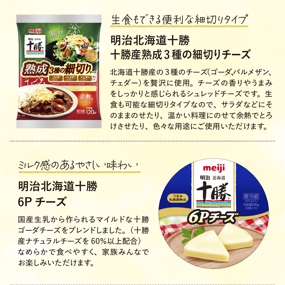 【隔月6回コース定期便】明治北海道十勝チーズ 新・ベスト9 食べ比べセット me003-106-k6c