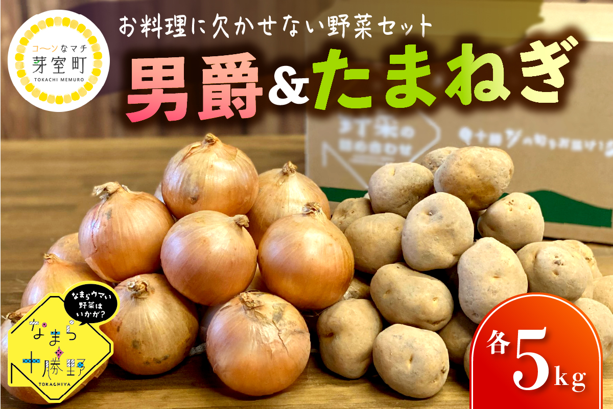 【先行予約 11月より順次発送】北海道十勝芽室町 なまら十勝野 芽室町産男爵・玉ねぎ　各5㎏　me001-039c